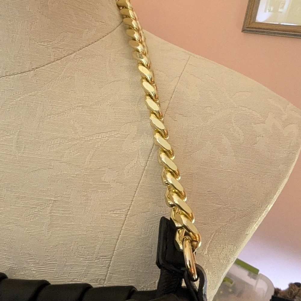 NWOT Madison West Rusched Bag in Black